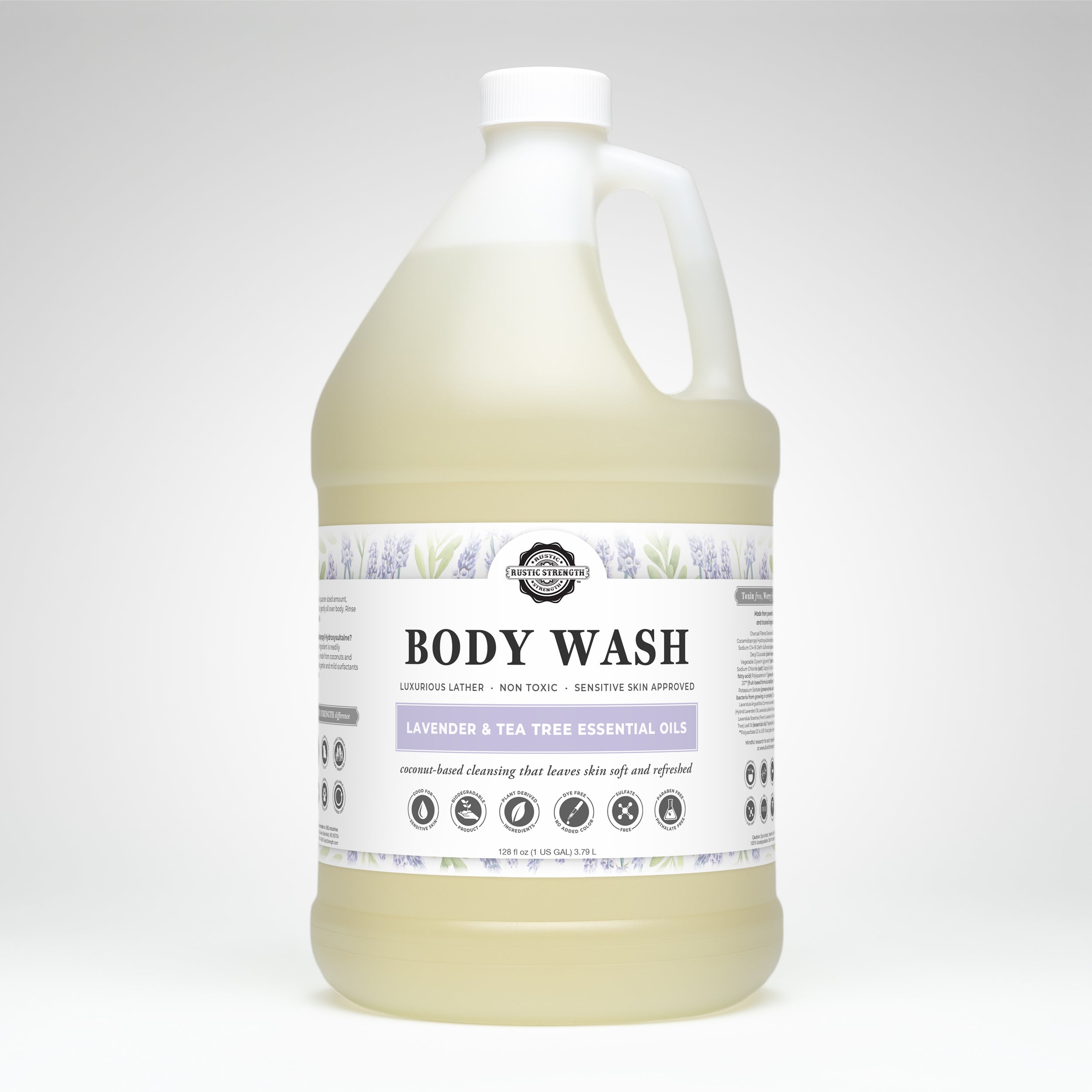 tea tree and lavender bath and body works Rustic Strength Moisturizing Body Wash Lavender & Tea Tree Gallon Plastic