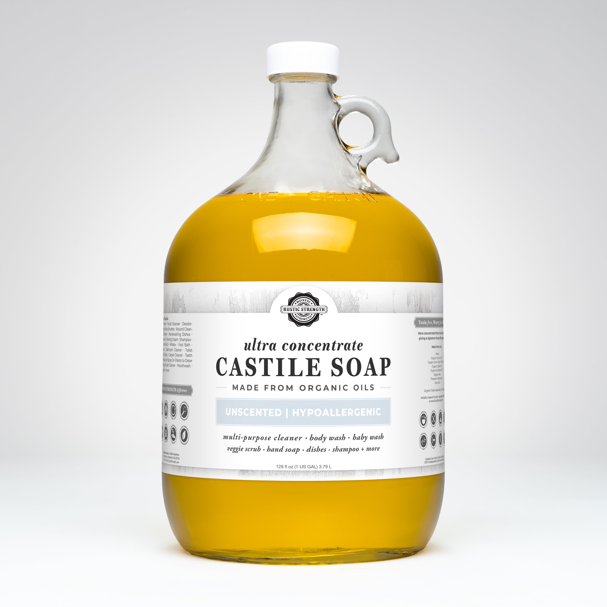 Castile Soap - Ultra Concentrate | Unscented – Rustic Strength