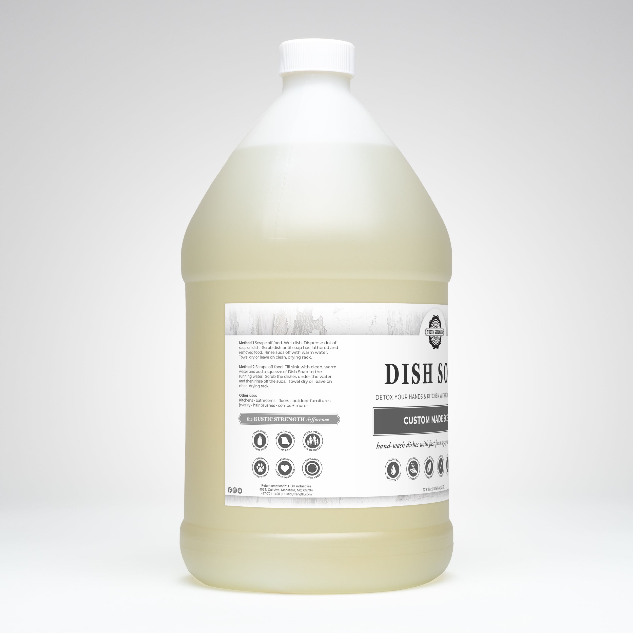 Dish Soap | Custom Made Scent – Rustic Strength