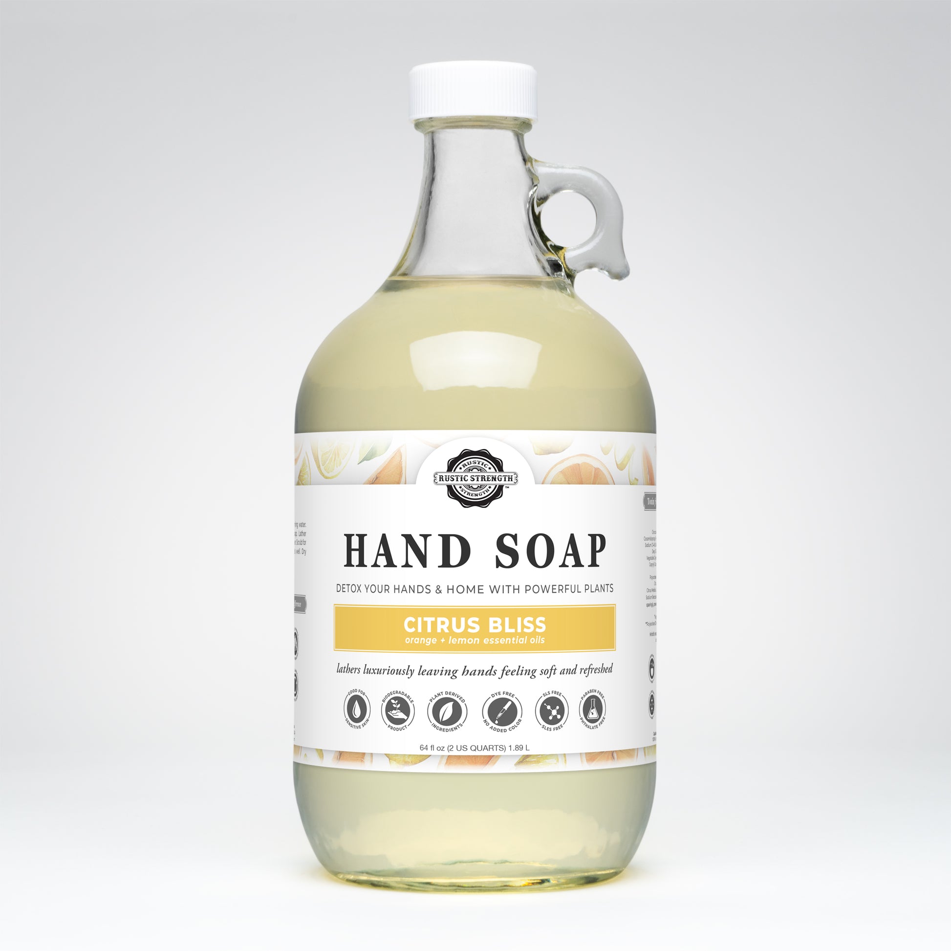 Rustic Strength Liquid Hand Soap, Citrus Bliss, 64oz Refill