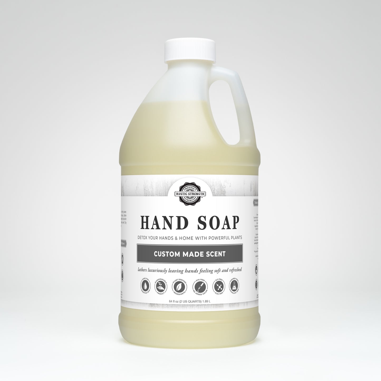 Glass and Bamboo Soap Dispenser Pure Soap 17 fl oz