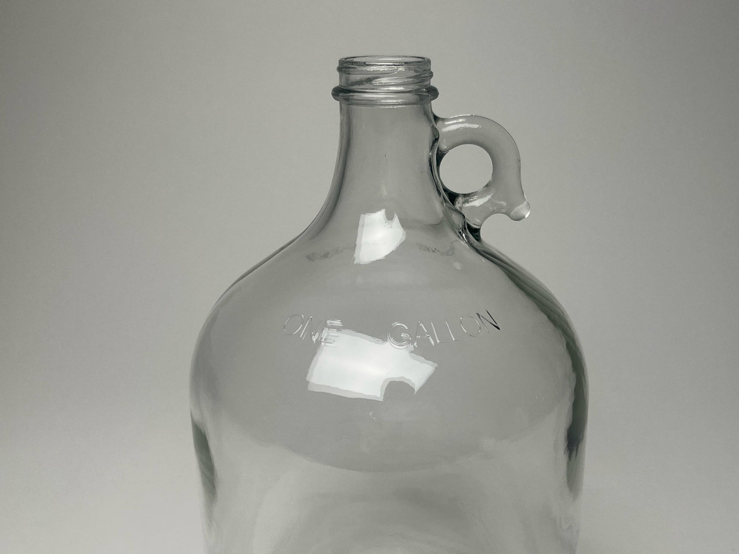 1 Gallon Clear Glass Jug with Finger Handle - Liquid Bottles LLC